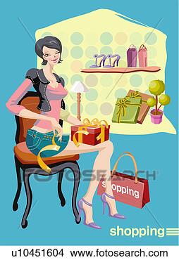 Stock Illustration - store, lifestyle, 
shopping bags, 
retail shoppers, 
mall, consumers. 
fotosearch - search 
clipart, illustration, 
drawings and vector 
eps graphics images