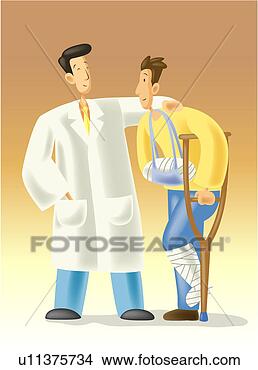 Stock Illustration - treatment, crutches, 
equipment, medical, 
hospital, patient. 
fotosearch - search 
clipart, illustration, 
drawings and vector 
eps graphics images