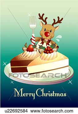 Tekeningen - kerst toetje u22692584 - Zoek Clip Art Illustraties