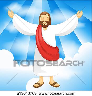 绘图- christ, 天空, 耶稣, 光, 云雾, 复苏.