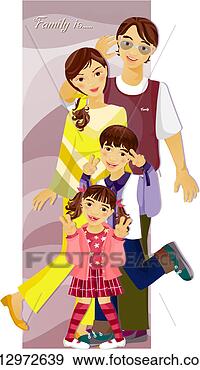 Stock Illustration - mother, sunglasses, 
casual clothing, 
daughter, father. 
fotosearch - search 
clipart, illustration, 
drawings and vector 
eps graphics images