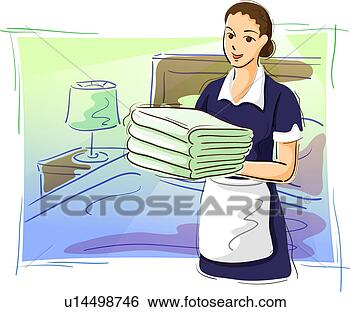 Stock Illustration of Clean Bed Linens. u14498746 - Search Clip Art ...