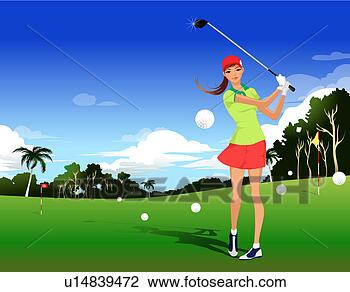 Banque d'Illustrations - nuage, golfeur, 
ciel, golf, balle, 
golf, joueur, 
sports. fotosearch 
- recherchez des 
cliparts, des 
illustrations, 
des dessins et 
des images vectoris�es 
au format eps