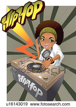 Banque d'Illustrations - dj, femme, hip-hop, 
fille, femme, 
femmes, hip-hop. 
fotosearch - recherchez 
des cliparts, 
des illustrations, 
des dessins et 
des images vectoris�es 
au format eps