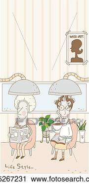 Clipart - newspapers,  everyday 
life,  newspaper, 
 perm,  beauty 
salon. fotosearch 
- search clipart, 
illustration, 
drawings and vector 
eps graphics images