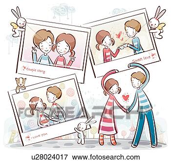Stock Illustration - bunny angel,  
two persons,  
heart,  picture, 
 men and women 
mixed. fotosearch 
- search clipart, 
illustration, 
drawings and vector 
eps graphics images