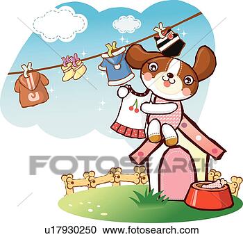 Stock Illustration - feed bucket, animals, 
pet dog, character, 
characters, dish, 
animal. fotosearch 
- search clipart, 
illustration, 
drawings and vector 
eps graphics images