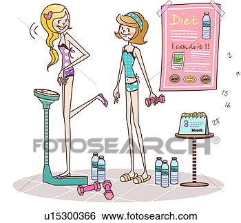 Banque d'Illustrations - femme, peser,
peser, �chelle,
autre, femme,
debout, derri�re.
fotosearch - recherchez
des cliparts,
des illustrations,
des dessins et
des images vectoris�es
au format eps