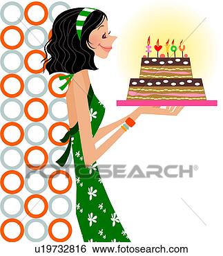 Banque d'Illustrations - c�t�, profil, 
girl, porter, 
anniversaire, 
g�teau. fotosearch 
- recherchez des 
cliparts, des 
illustrations, 
des dessins et 
des images vectoris�es 
au format eps