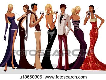 Banque d'Illustrations - groupe, gens, 
appr�cier, f�te. 
fotosearch - recherchez 
des cliparts, 
des illustrations, 
des dessins et 
des images vectoris�es 
au format eps