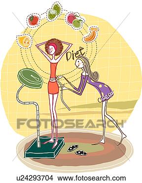 Banque d'Illustrations - femme, mesurer, 
autre, femme, 
taille. fotosearch 
- recherchez des 
cliparts, des 
illustrations, 
des dessins et 
des images vectorises 
au format eps