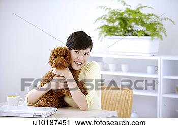 Stock Photography - female and pets, 
one person, one 
young woman only. 
fotosearch - search 
stock photos, 
pictures, images, 
and photo clipart