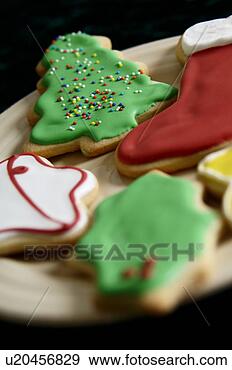 Arquivo Fotográficos - decorado,  natal, 
 biscoitos. fotosearch 
- busca de fotos, 
imagens e clipart