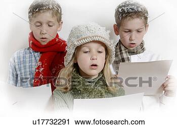 Stock Photography - kids caroling. 
fotosearch - search 
stock photos, 
pictures, images, 
and photo clipart