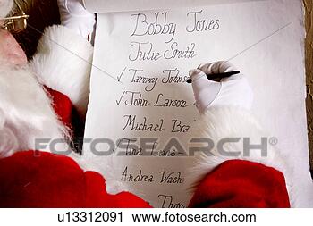 Stock Photography - santa with list. 
fotosearch - search 
stock photos, 
pictures, images, 
and photo clipart