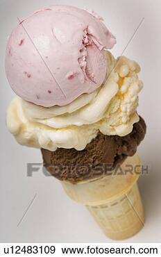 Stock Photograph - triple dip ice 
cream cone. fotosearch 
- search stock 
photos, pictures, 
images, and photo 
clipart