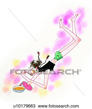 Desenho - um,  pessoa,  
meninas,  chinês, 
 etnicidade,  
asiático,  etnicidade. 
fotosearch - busca 
de ilustrações 
clipeart e desenhos