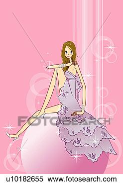 Arquivos de Ilustração - loura,  cabelo, 
 verde,  olhos, 
 cheio,  lenth. 
fotosearch - busca 
de ilustrações 
clipeart e desenhos