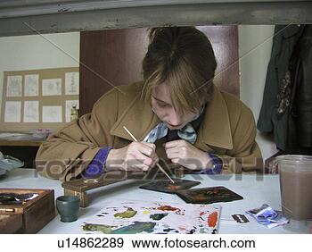 Stock Photograph - 7809, girl, art, 
school, person, 
people. fotosearch 
- search stock 
photos, pictures, 
images, and photo 
clipart