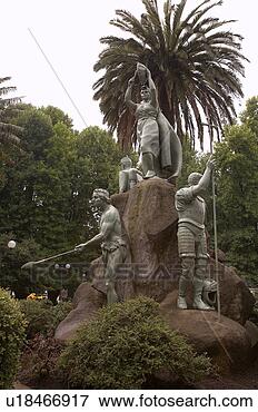 图片 - 智利, 雕像, mapuche, 印度人, 入侵, 欧洲