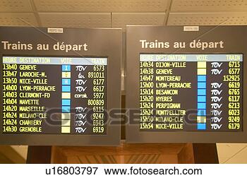 Picture - schedule for trains 
arriving at station. 
fotosearch - search 
stock photos, 
pictures, images, 
and photo clipart