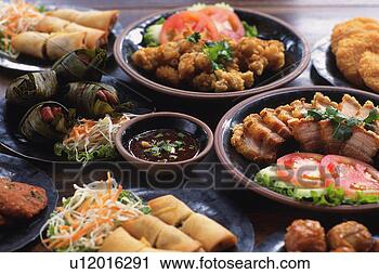 Stock Photography - several ethnic 
dishes,  containing, 
 meat,  vegetables, 
 meat-and. fotosearch 
- search stock 
photos, pictures, 
images, and photo 
clipart