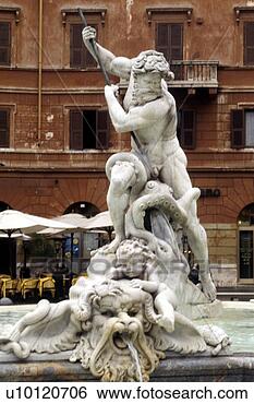 Stock Photo - piazza navona-fountain. 
fotosearch - search 
stock photos, 
pictures, images, 
and photo clipart