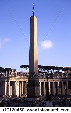 Stock Photography - piazza s peter's- 
obelisk and bernini 
columns. fotosearch 
- search stock 
photos, pictures, 
images, and photo 
clipart