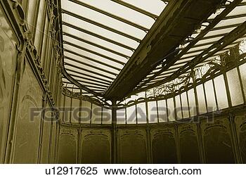 Stock Image - closed up image 
of a decorative 
hall in paris, 
 low angle view. 
fotosearch - search 
stock photos, 
pictures, images, 
and photo clipart