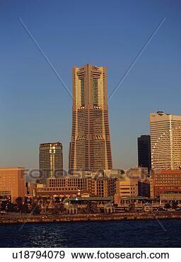 Stock Photograph - yokohama waterfront 
at dusk. fotosearch 
- search stock 
photos, pictures, 
images, and photo 
clipart
