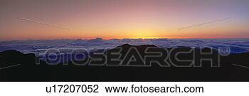 Stock Photo - sunrise over haleakala 
volcano summit. 
fotosearch - search 
stock photos, 
pictures, images, 
and photo clipart
