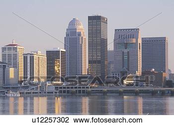 Stock Photo - evening on ohio 
river and louisville 
skyline. fotosearch 
- search stock 
photos, pictures, 
images, and photo 
clipart