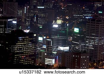Stock Photo - building, seoul, 
dusk, night, night 
view, light, city. 
fotosearch - search 
stock photos, 
pictures, images, 
and photo clipart