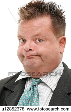 Stock Photo - overweight man 
wearing suit and 
tie, portrait. 
fotosearch - search 
stock photos, 
pictures, images, 
and photo clipart
