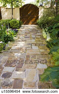 Stock Photo - stone path to 
wood wood gate. 
fotosearch - search 
stock photos, 
pictures, images, 
and photo clipart