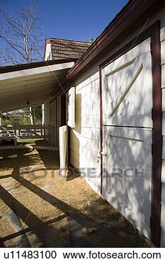 Stock Photography - red and white 
stable exterior. 
fotosearch - search 
stock photos, 
pictures, images, 
and photo clipart