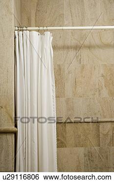 Stock Photo - detail of shower 
rod and curtain. 
fotosearch - search 
stock photos, 
pictures, images, 
and photo clipart