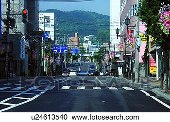 Arquivo de Fotografias - otaru,  hokkaido, 
 japão. fotosearch 
- busca de fotos, 
imagens e clipart