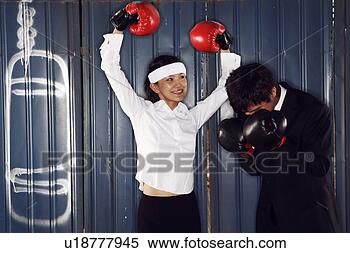 Stock Image - winner and loser 
in box match. 
fotosearch - search 
stock photos, 
pictures, images, 
and photo clipart