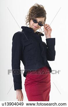Stock Photograph - portrait of young 
woman wearing 
sunglasses. fotosearch 
- search stock 
photos, pictures, 
images, and photo 
clipart