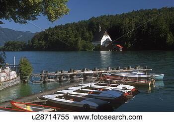 Stock Image - small lakeside 
harbor. fotosearch 
- search stock 
photos, pictures, 
images, and photo 
clipart