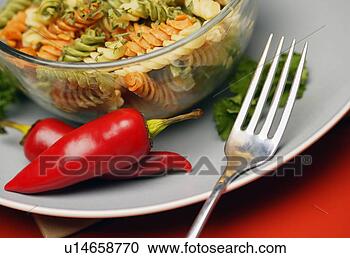 Stock Photography - fresh pasta salad. 
fotosearch - search 
stock photos, 
pictures, images, 
and photo clipart