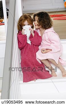 Stock Image - 2 little girls 
at home. fotosearch 
- search stock 
photos, pictures, 
images, and photo 
clipart