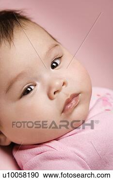 Stock Photography - close up of asian 
baby's face looking 
at viewer. fotosearch 
- search stock 
photos, pictures, 
images, and photo 
clipart