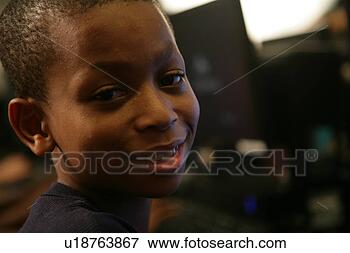 Picture - boy (5-7) smiling, 
portrait, close-up. 
fotosearch - search 
stock photos, 
pictures, images, 
and photo clipart