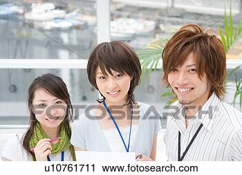 Stock Photography - portrait of three 
young people. 
fotosearch - search 
stock photos, 
pictures, images, 
and photo clipart