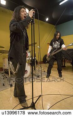 Stock Photo - rock band in rehearsal. 
fotosearch - search 
stock photos, 
pictures, images, 
and photo clipart