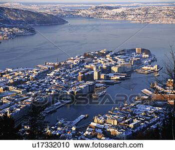 Stock Photography - aerial view of 
bryggen, bergen, 
norway. fotosearch 
- search stock 
photos, pictures, 
images, and photo 
clipart