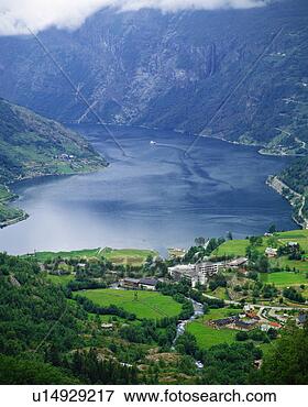 Picture - aerial view of 
the geiranger 
fiord, norway. 
fotosearch - search 
stock photos, 
pictures, images, 
and photo clipart