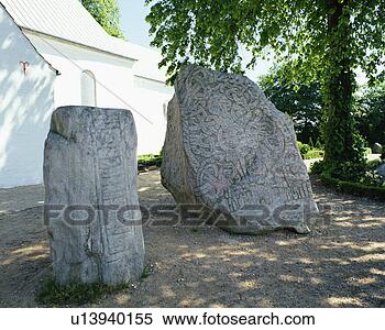 Stock Image - ancient carvings 
on large rocks 
in jelling mounds, 
denmark. fotosearch 
- search stock 
photos, pictures, 
images, and photo 
clipart
